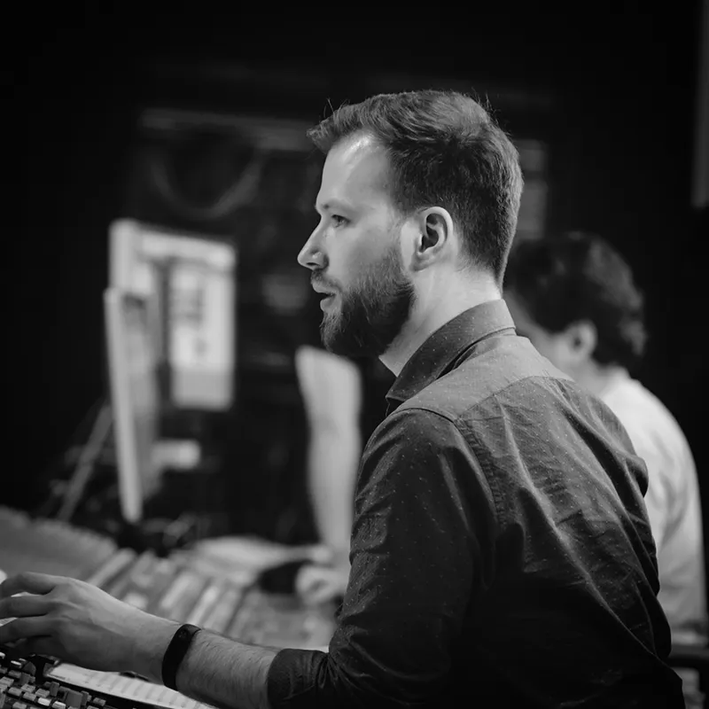 Sergey Kruglov at the mixing console